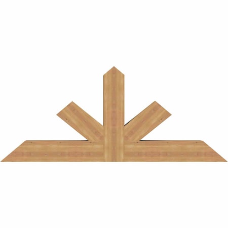 Ekena Millwork Saratoga Timber Gable Bracket, Western Red Cedar, 60"W x 25"H x 5 1/2"D x 5 1/2"F, 10/12 Pitch GBW060X25X0606SAR00SWR